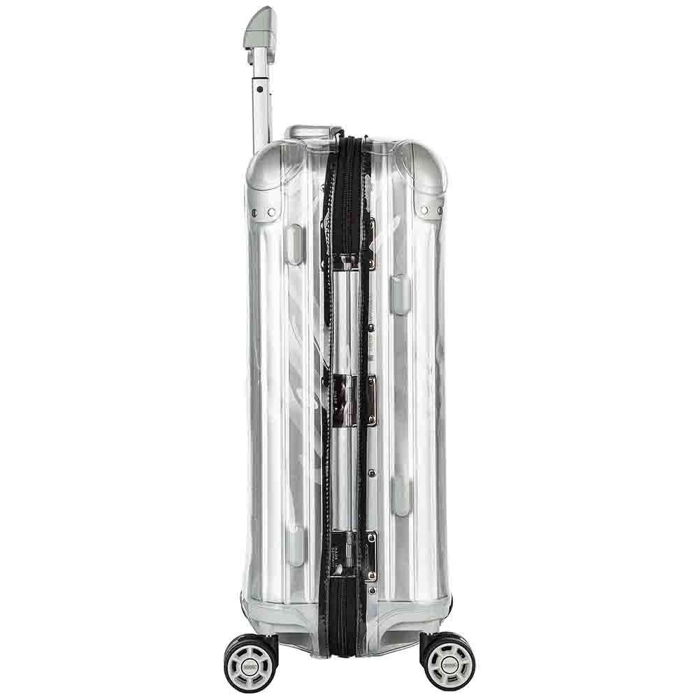 A PAIR OF BLACK & WHITE TRANSPARENT CARRY-ON SUITCASES, RIMOWA X